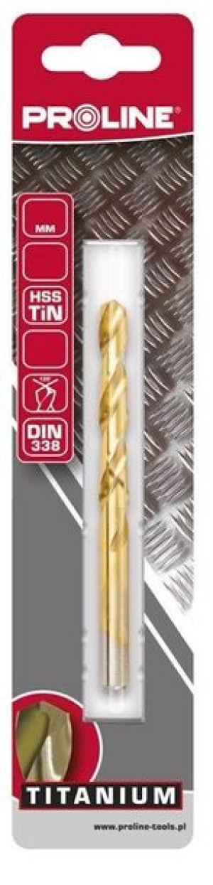 Wiertło do met hss tin din338 szlf.0.8mm szt.5 blist proline