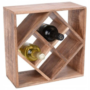 Stojak na wino butelki regał półka drewniana multi