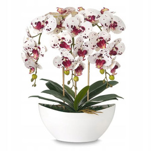 Sztuczny storczyk kwiaty w doniczce orchidea