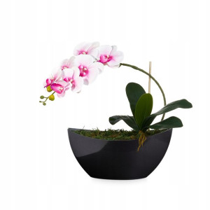 Sztuczny storczyk kwiaty w doniczce orchidea