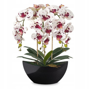 Sztuczny storczyk kwiaty w doniczce orchidea