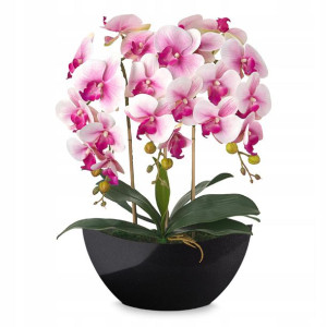 Sztuczny storczyk kwiaty w doniczce orchidea