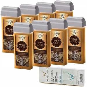 ItalWax 8x wosk do depilacji w rolce OUD + paski