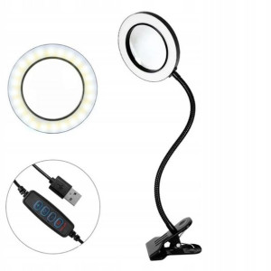 LAMPA LUPA LED na biurko blat kosmetyczna szkolna