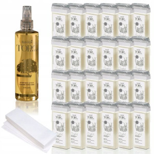 ItalWax Zestaw depilacja 24x WOSK CRYSTAL + balsam
