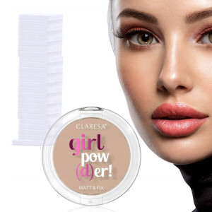 Claresa puder prasowany makijaż SUNKISSED + gąbki