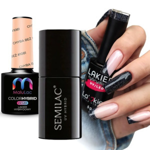 1+2 GRATIS lakier hybryd Semilac + MaluLac La'kier