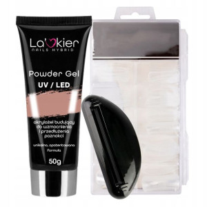 AKRYLOŻEL budujący La'kier 50ml + FORMY WYCISKARKA