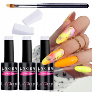 Zestaw neon do OMBRE La'kier 3x lakier hybrydowy