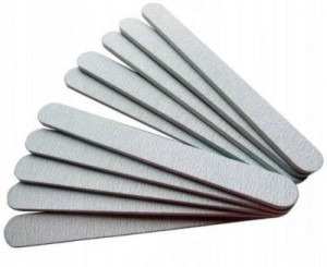 50x PILNIK PROSTY do paznokci 180/240 zebra szary