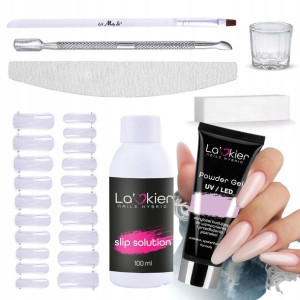 Zestaw akrylożel duży XXL POLY GEL La'kier 50ml