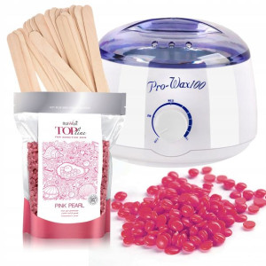 Zestaw depilacja WOSK PINK PEARL 250g podgrzewacz