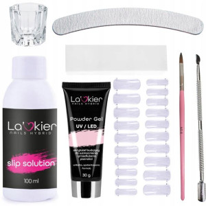 Zestaw akrylożelowy La'kier Poly Gel 30g + akcesoria XXL