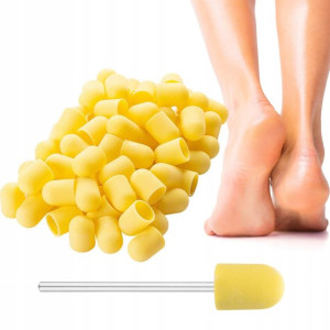 Zestaw 100x kapturek #240 korund pedicure NOŚNIK