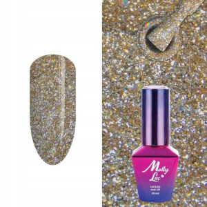 Lakiery Hybrydowy Gold efekt drobinki Molly LUX 32