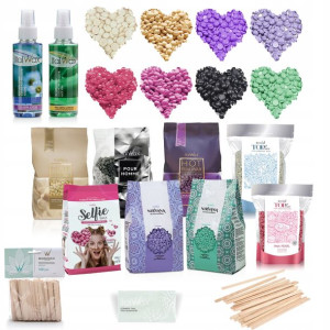 8x WOSK TWARDY dropsy DEPILACJA lotion szpatułki