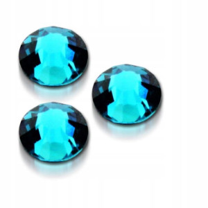 50xOryginalne Cyrkonie Swarovski Blue Zircon SS-10