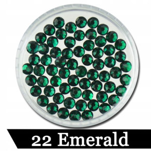 22. 50 sztuk szklane cyrkonie kolorowe SS6 Emerald