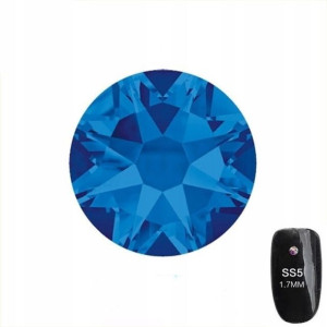 Cyrkonie szklane szlifowane Capri Blue SS6 50 sztu