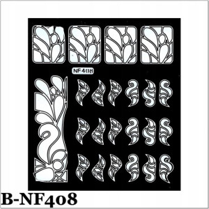 B-NF 408. Szablon do wzorków - biały