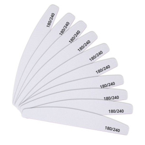 Pilnik do paznokci łódka biały 180/240 50szt
