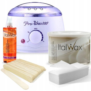 Depilacji Italwax Podgrzewacz 100w Wosk 400ml Biała Czekolada White Szpatuł
