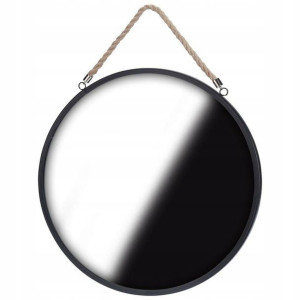 Lustro okrągłe 41 cm boho loft przedpokój łazienka