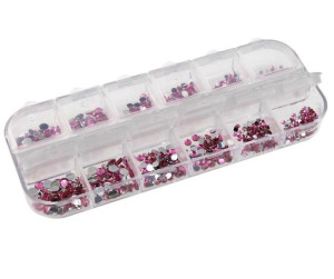 1000szt Cyrkonie Szlifowane Pink Clear 6 Rozmiarów