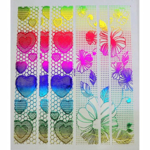 NAKLEJKI 3D XXL Holographic Rainbow HT035