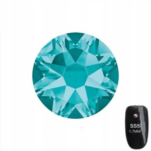 Cyrkonie szklane szlifowane Blue Zircon SS5 50 szt