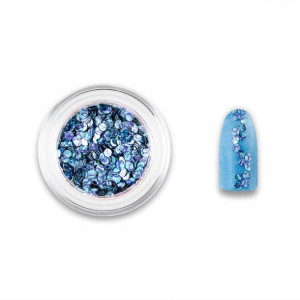 Confetti silver blue - cekiny ozdoba do zdobienia