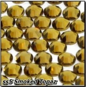 50 sztuk cyrkonie szklane SS5 smoked topaz