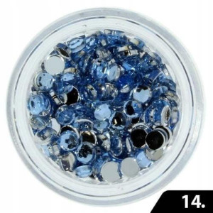 Cyrkonie na paznokcie imitacja szkła Blue nr14