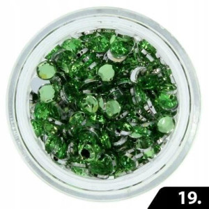 Cyrkonie na paznokcie imitacja szkła Green nr19