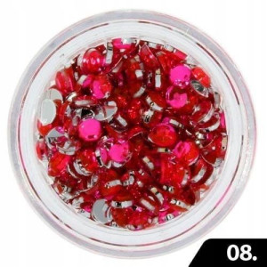 Cyrkonie na paznokcie imitacja szkła Rose nr08