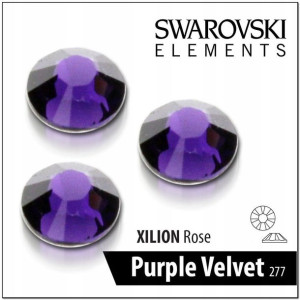 50 X Purple Velvet Oryginalne Cyrkonie Swarovski S