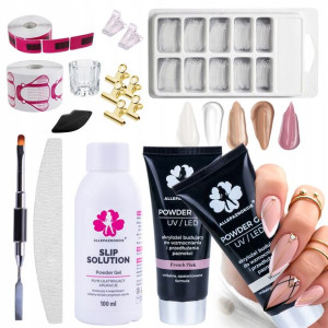 Zestaw LUX akrylożel 2x30ml POWDER GEL WHITE PINK