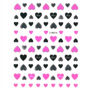 Naklejki do paznokci cienkie samoprzylepne Nail Art Sticker neon pink Nr Z-