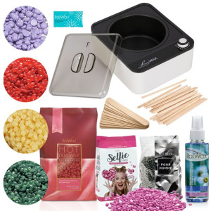Zestaw Depilacja WOSK TWARDY 500g Podgrzewacz Talk