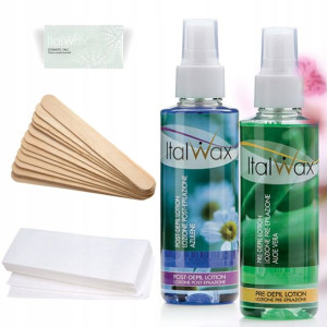 Zestaw ItalWax 2x100ml Lotion TALK PASKI SZPATUŁKI