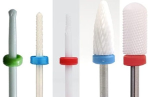 Zestaw 4+1 FREZ CERAMICZNY paznokcie stożek walec