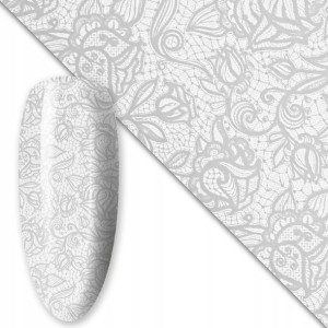 Folia transferowa do zdobień paznokci WHITE #12