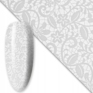 Folia transferowa do zdobień paznokci WHITE #13