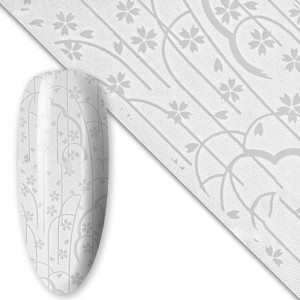 Folia transferowa do zdobień paznokci WHITE #11