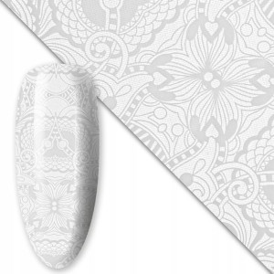 Folia transferowa do zdobień paznokci WHITE #16