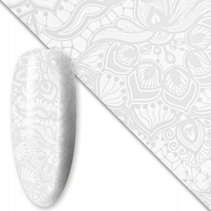 Folia transferowa do zdobień paznokci WHITE #20