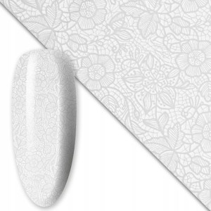Folia transferowa do zdobień paznokci WHITE #4