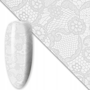 Folia transferowa do zdobień paznokci WHITE #21