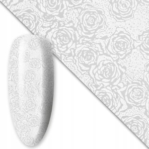 Folia transferowa do zdobień paznokci WHITE #15