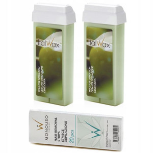 2+1 GRATIS DEPILACJA woski rolka olive paski ITALW